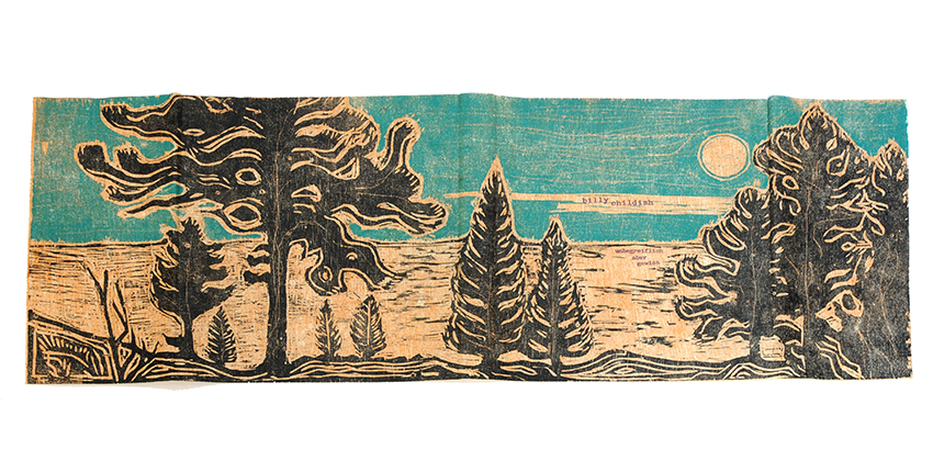 Billy Childish woodcut cover full spread