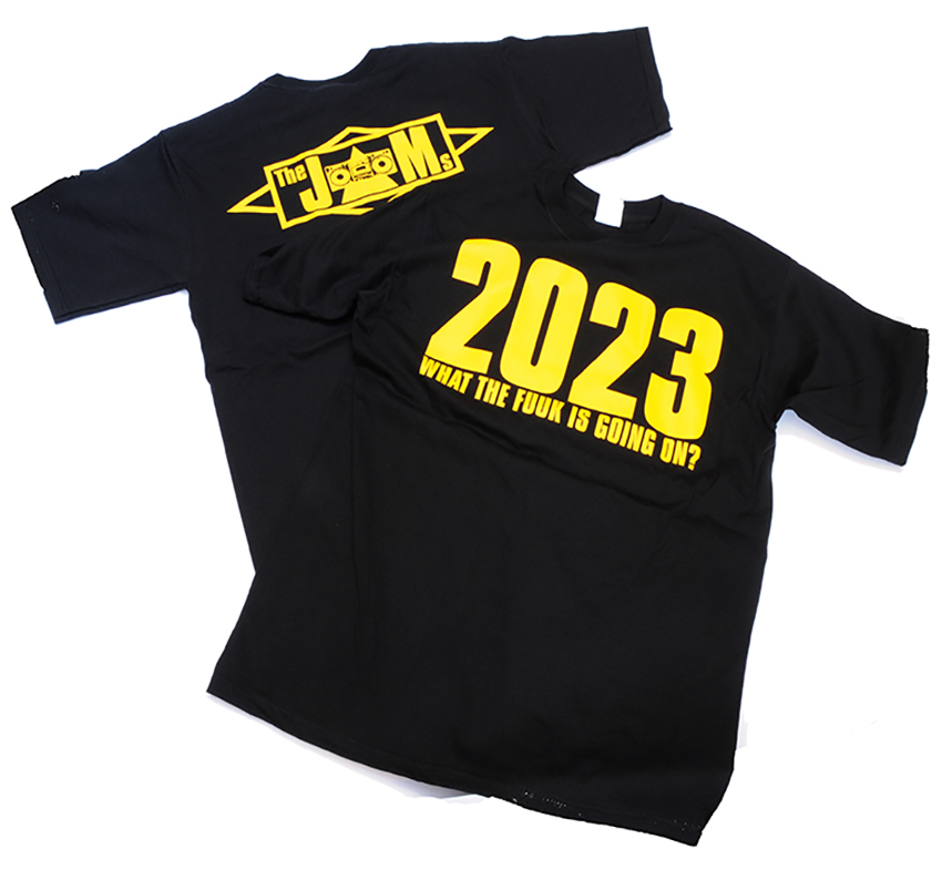The JAMs 2023 T-shirt black front and back lo res3