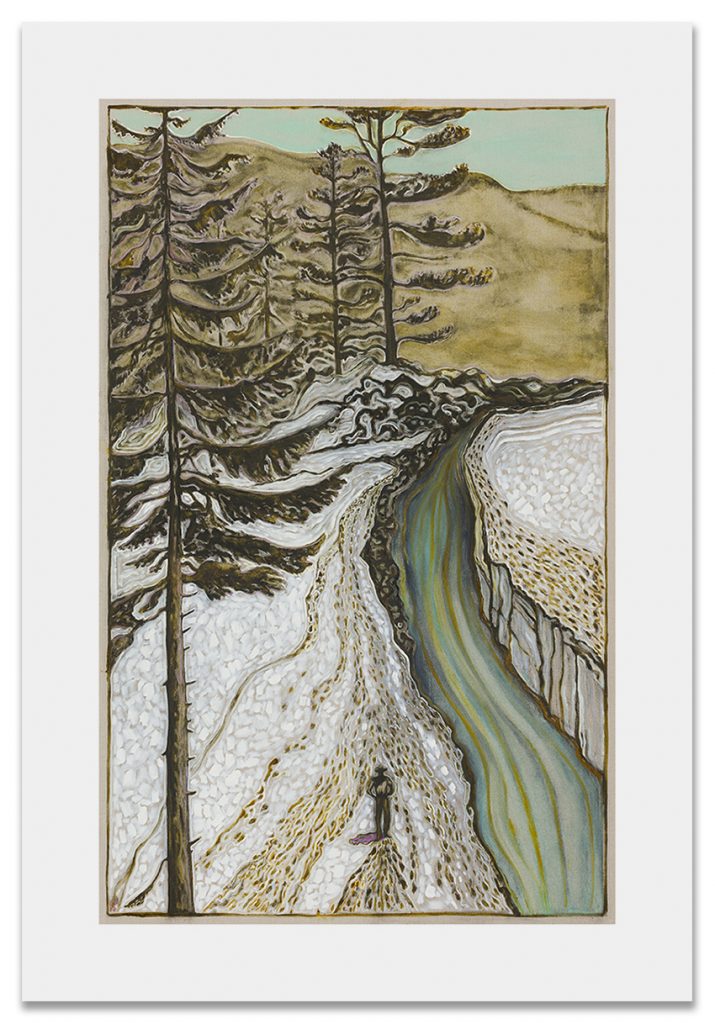 4BillyChildish-painting-man by icy river