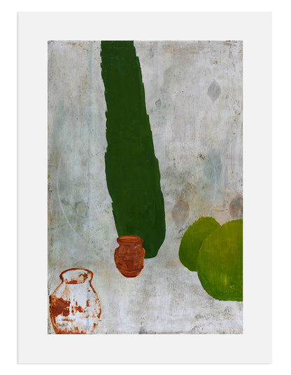 Harry Adams - Offerings from a Sacred Mountain Reproduction Prints - Empty Vessels in the Garden image