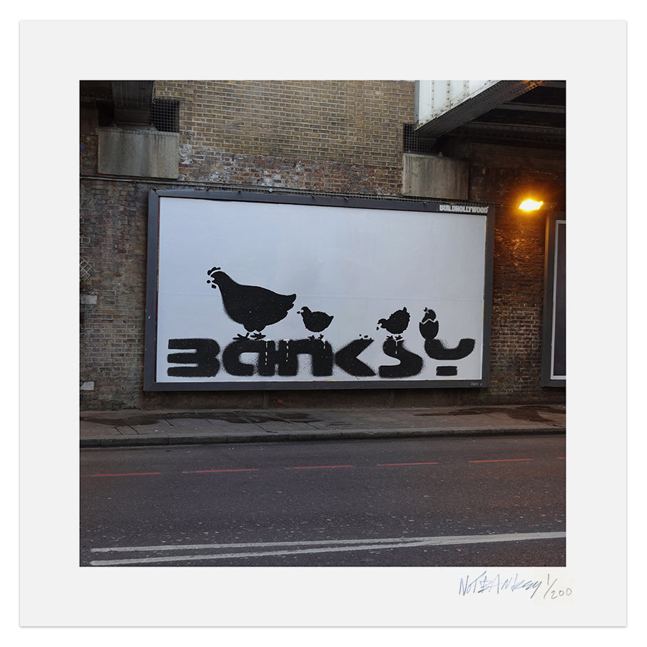 NOT BANKSY Shitism In Context Prints & Pamphlet - Chicken Faeces image
