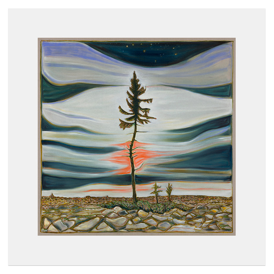 Billy Childish 2024 exhibitions Repro Prints - stars and low sun image