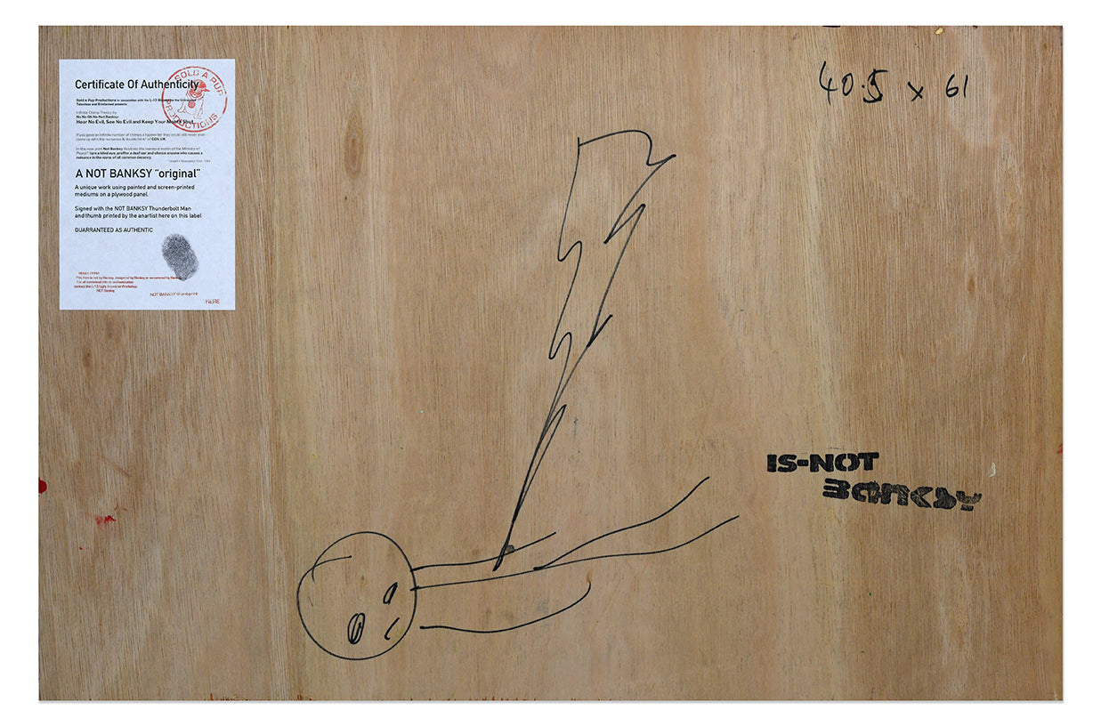 NOT BANKSY (un)"ORIGINALS": See No Evil Hear No Evil & Keep Your Mouth Shut image 5