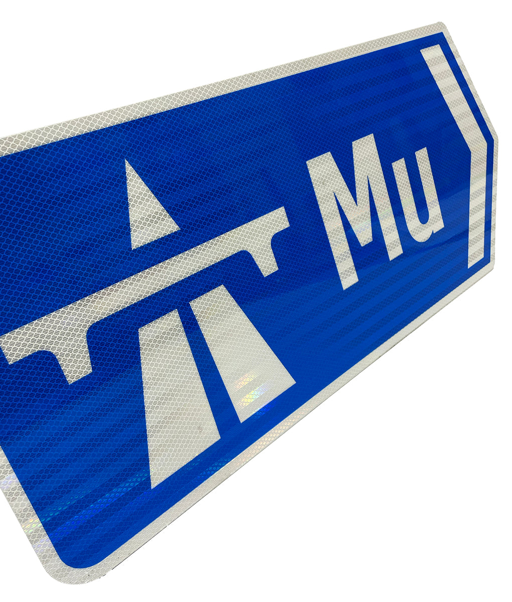 K2 PLANT HIRE Ltd: Mu Mu Directional Reflective Road Signs (Pair) image 0