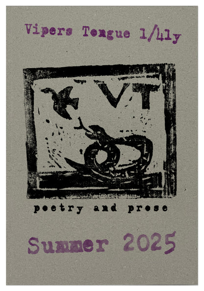 VIPERS TONGUE 1/4 LY Spring 2023 - Autumn 2025 International Poetry & Prose Journal - SUMMER 2025 image