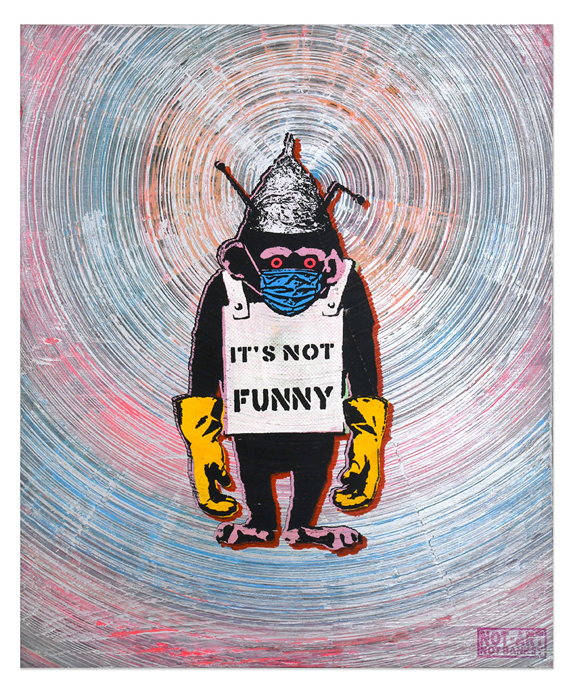 NOT BANKSY REJECTS & RARITIES SHOP - RARE (un)"Originals" - 15. Covid-19 5G Conspiracy Chimp 063 image