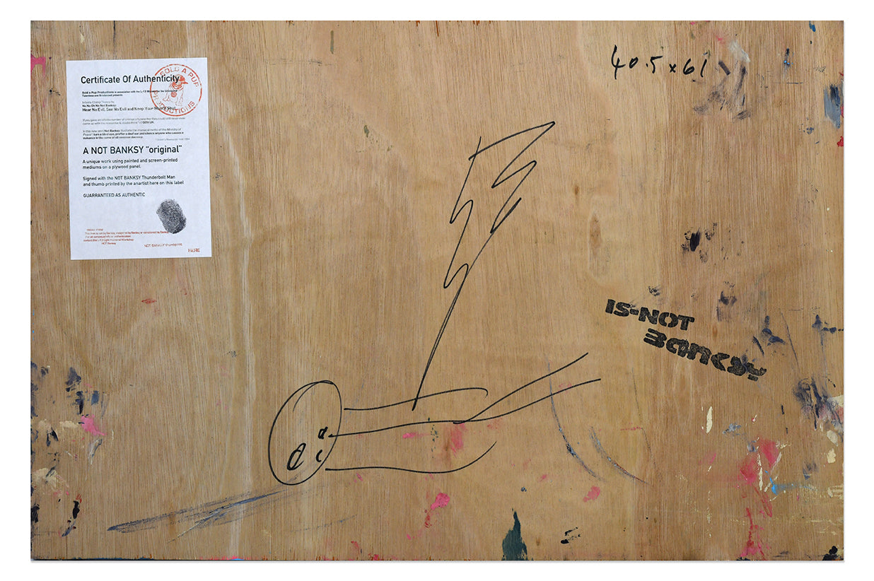 NOT BANKSY (un)"ORIGINALS": See No Evil Hear No Evil & Keep Your Mouth Shut image 1