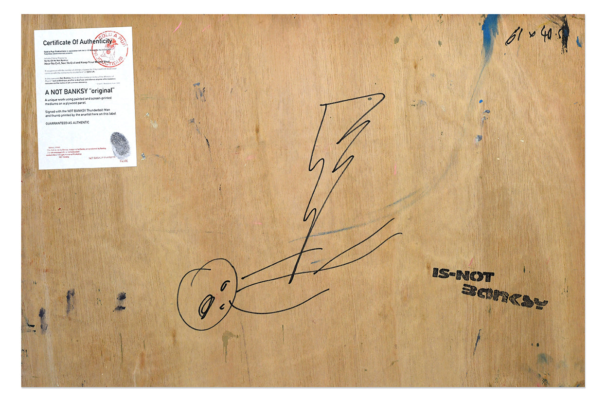 NOT BANKSY (un)"ORIGINALS": See No Evil Hear No Evil & Keep Your Mouth Shut image 7