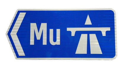 K2 PLANT HIRE Ltd: Mu Mu Directional Reflective Road Signs (Pair) image 2