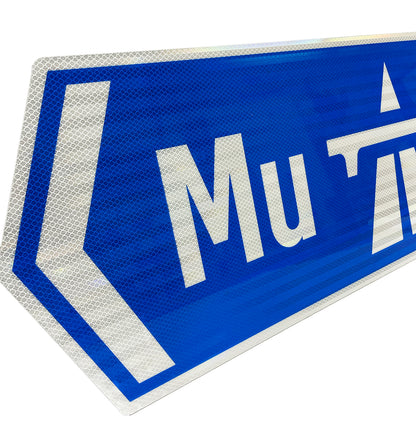 K2 PLANT HIRE Ltd: Mu Mu Directional Reflective Road Signs (Pair) image 1