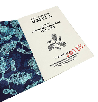 U.M.V.L.I.  A Poem for Jamie MacGregor Reid 1947 - 2023 by Tommy Calderbank image 2