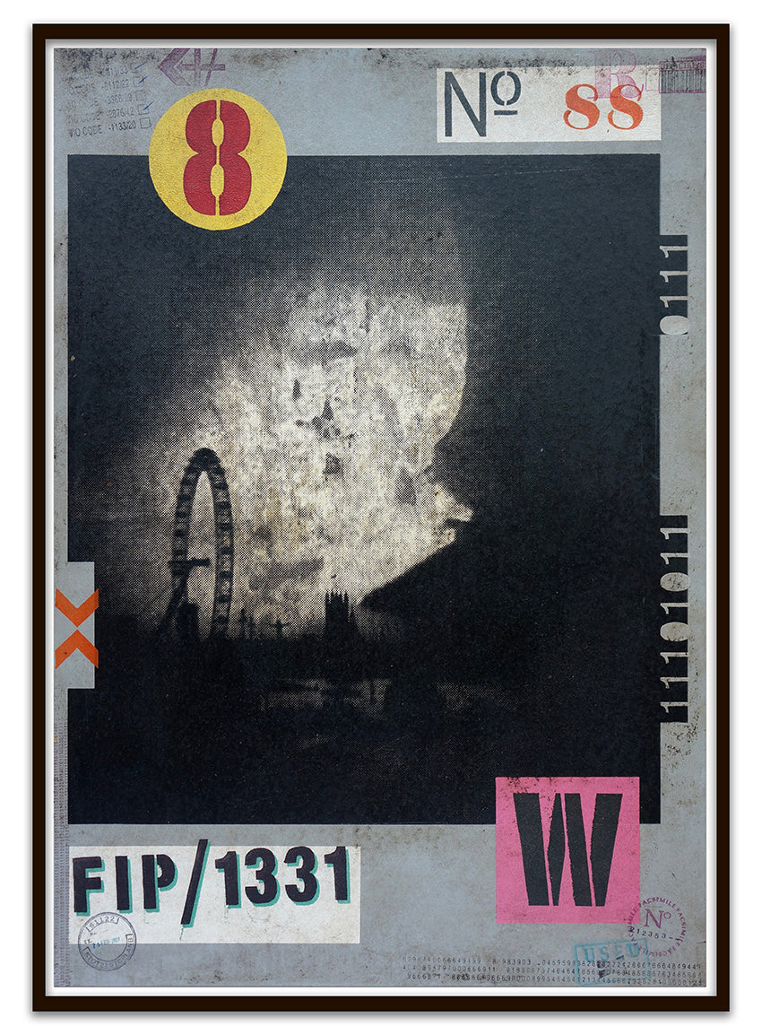 STOT21stCplanB FISH ISLAND PROPHECIES Illustrated Warning Signs SERIES 2 - (Large) Millennium Death Wheel with Toxic Airborne Event S2VW image