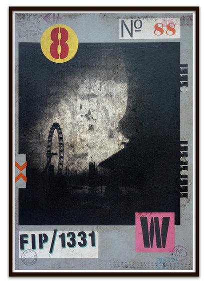 STOT21stCplanB FISH ISLAND PROPHECIES Illustrated Warning Signs SERIES 2 - (Large) Millennium Death Wheel with Toxic Airborne Event S2VW image