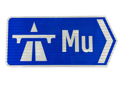 K2 PLANT HIRE Ltd: Mu Mu Directional Reflective Road Signs (Pair) image 3