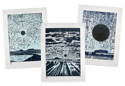 Seasonal Shift Woodcuts: Winter 2025, Summer 2026 and Autumn 2026