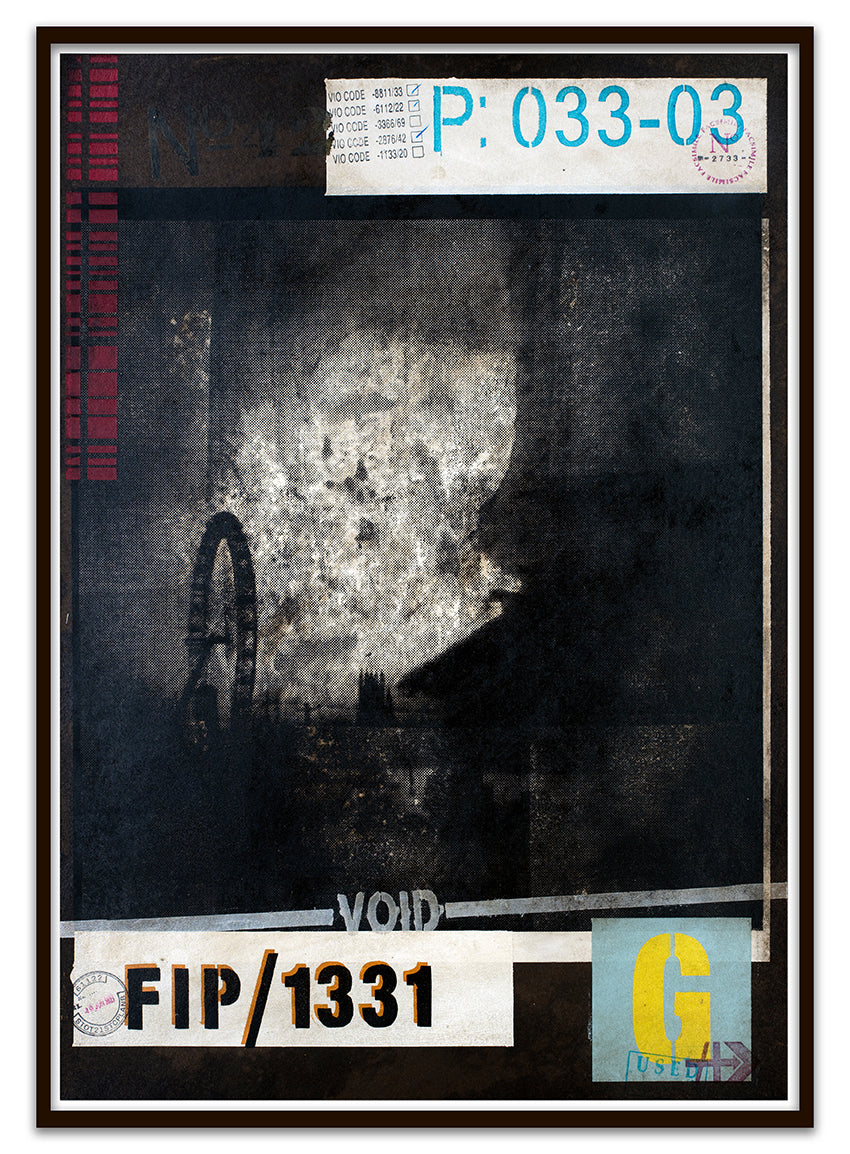 STOT21stCplanB FISH ISLAND PROPHECIES Illustrated Warning Signs SERIES 2 - (Large) Millennium Death Wheel with Toxic Airborne Event S2 image