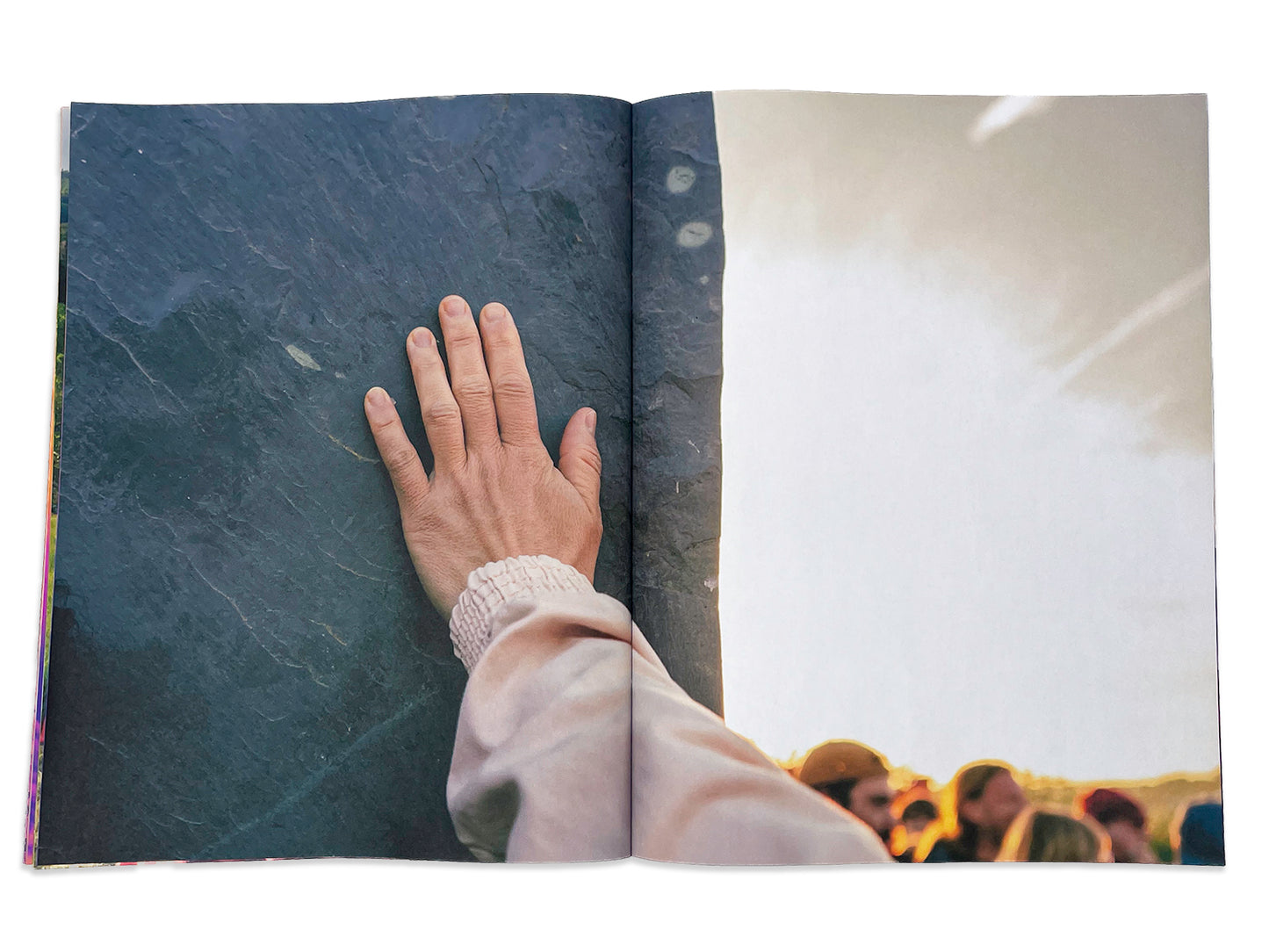 The Hurdy Stone Zine: documenting the standing of a stone with photographs by Foxtrot Lightning