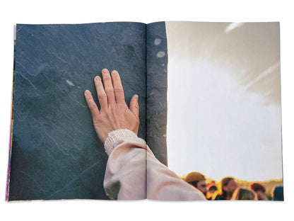 The Hurdy Stone Zine: documenting the standing of a stone with photographs by Foxtrot Lightning