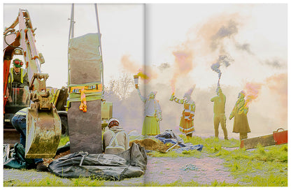 The Hurdy Stone Zine: documenting the standing of a stone with photographs by Foxtrot Lightning
