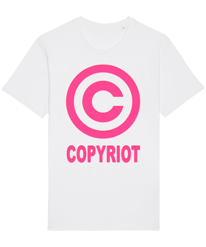 Copyriot pink on white