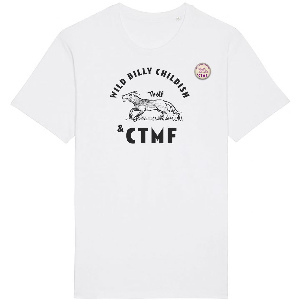 CTMF Wolf T black on white with badge