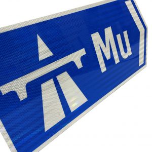K2 PLANT HIRE Ltd: Mu Mu Directional Reflective Road Signs (Pair)