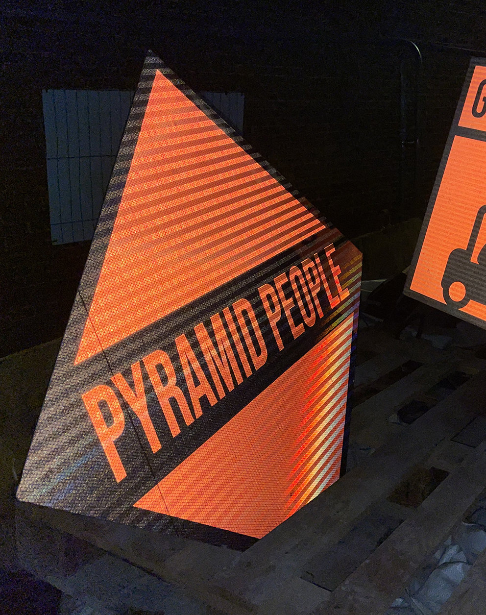 Pyramid People site warning sign