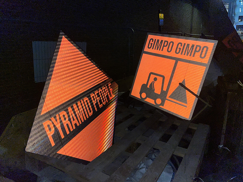 Pyramid building site signs 12