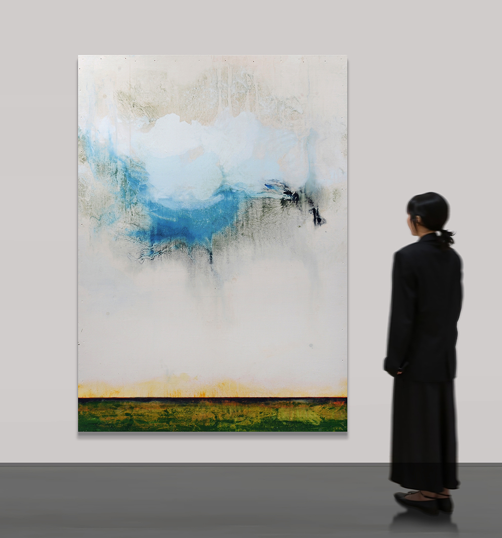 Harry Adams Blue Cloud on wall copy