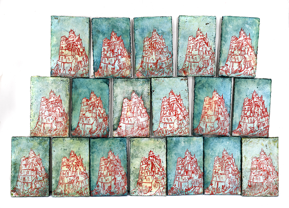 Harry Adams Tower of Babel after Bruegel Series Paintings Edition1