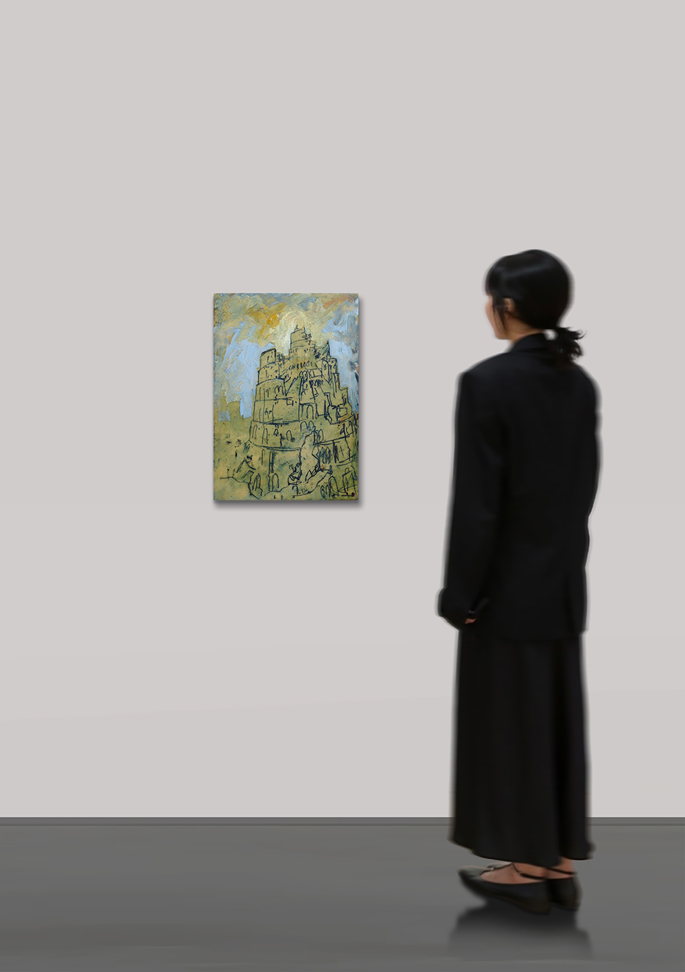 Harry Adams Tower of Babel on wall copy