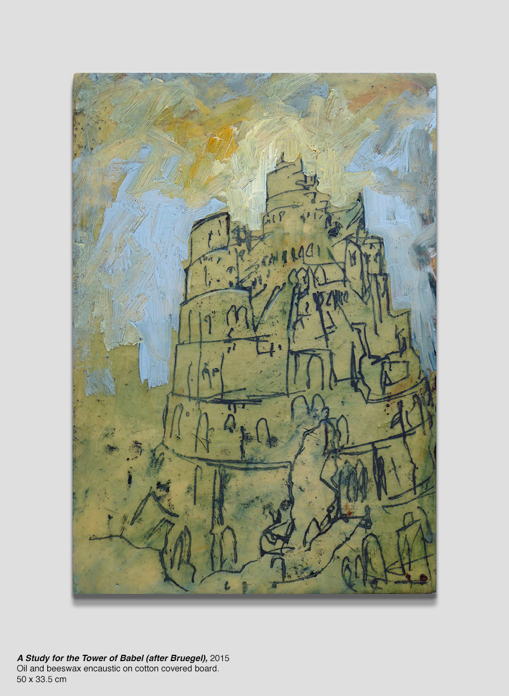 Harry Adams_Study_for_the_Tower_of_Babel_50x35cm