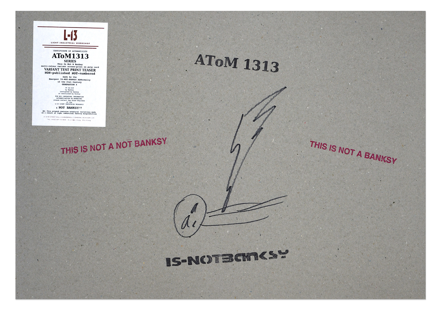 Not Banksy ATOM1313 variant test print teaser – not published not numbered 42×59 (16) Not Banksy ATOM1313 variant test print teaser – not published not numbered 42×59 (16)