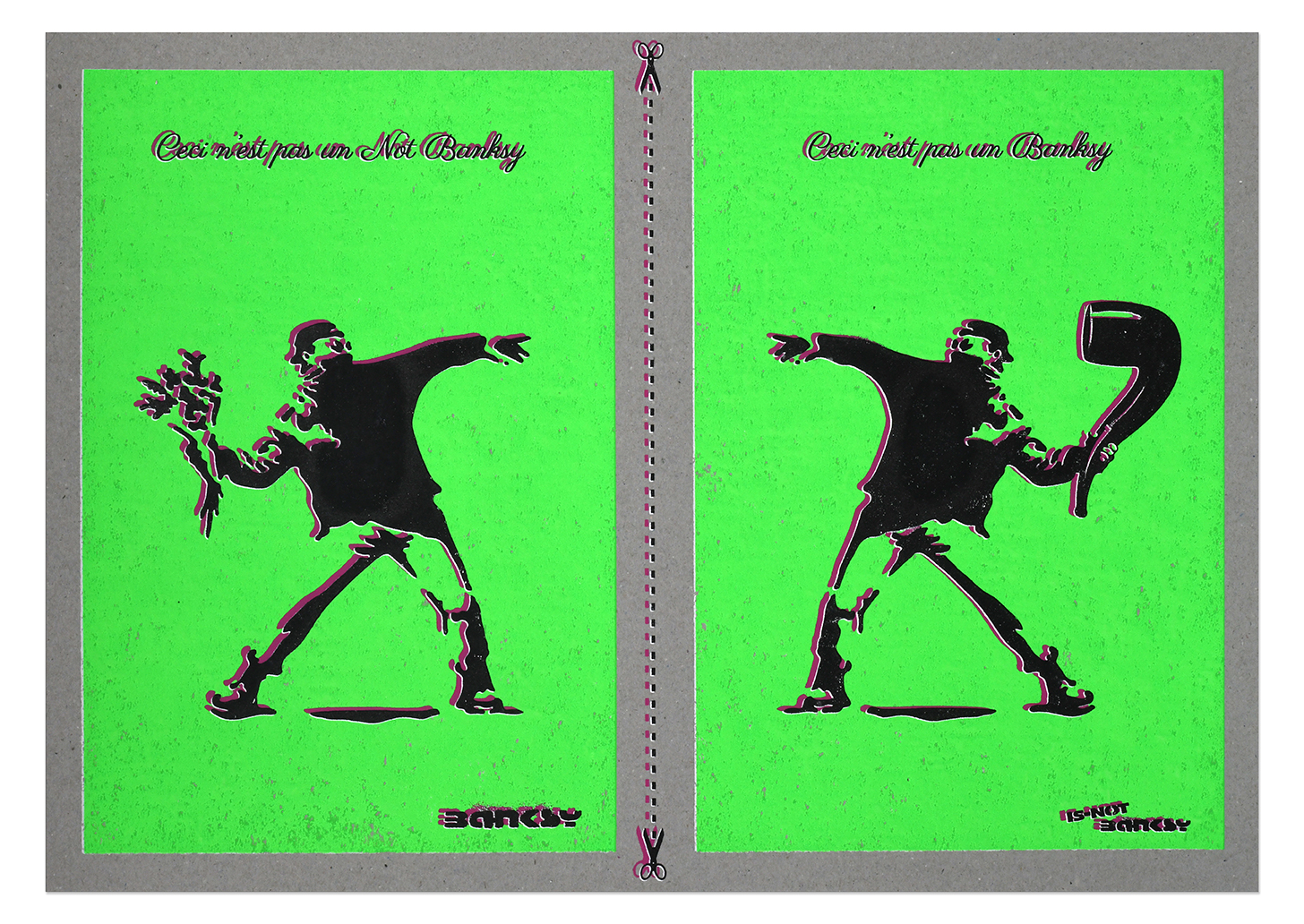 Not Banksy ATOM1313 variant test print teaser – not published not numbered 42×59 (9) Not Banksy ATOM1313 variant test print teaser – not published not numbered 42×59 (9)