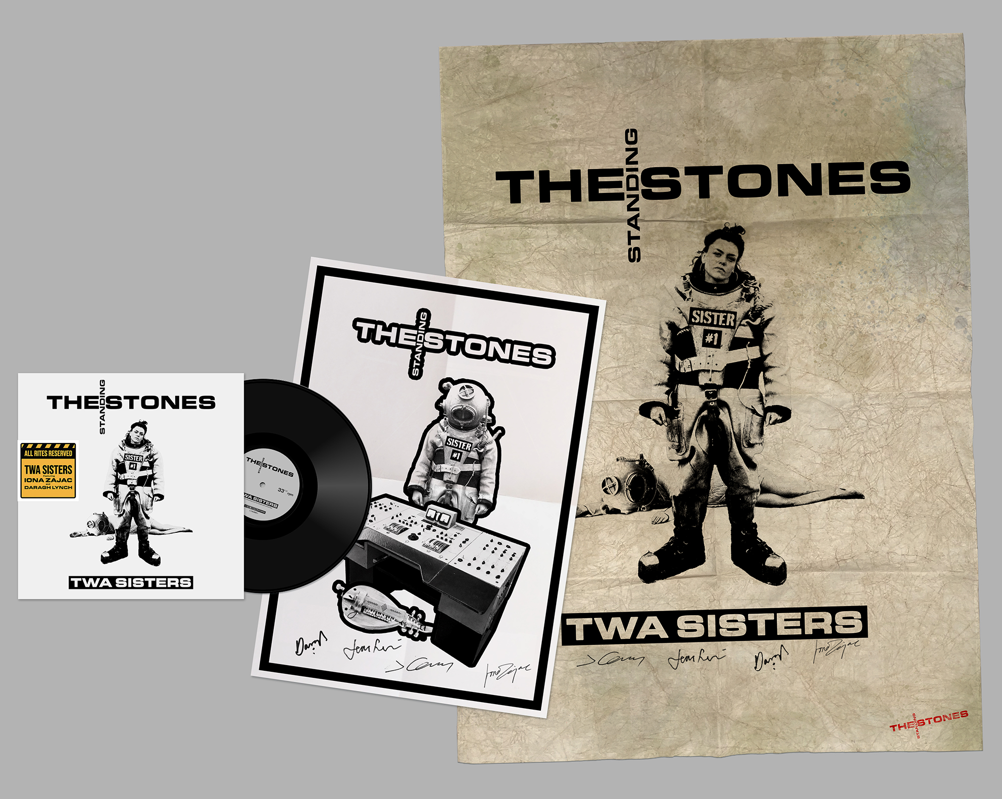 The Standing Stones Twa Sisters packshot with poster Distressed The Standing Stones Twa Sisters packshot with poster Distressed